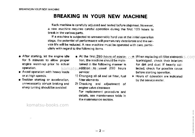 Komatsu d37e-2jpn Operation manual cover Page 3 Komatsu d37e-2jpn Operation manual cover Page 3