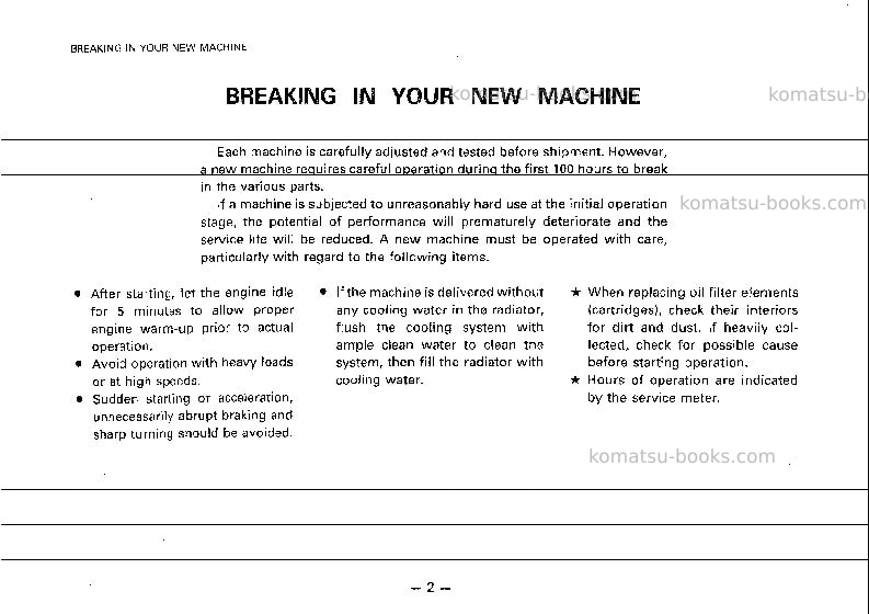 Komatsu d65e-8jpn Operation manual cover Page 3 Komatsu d65e-8jpn Operation manual cover Page 3