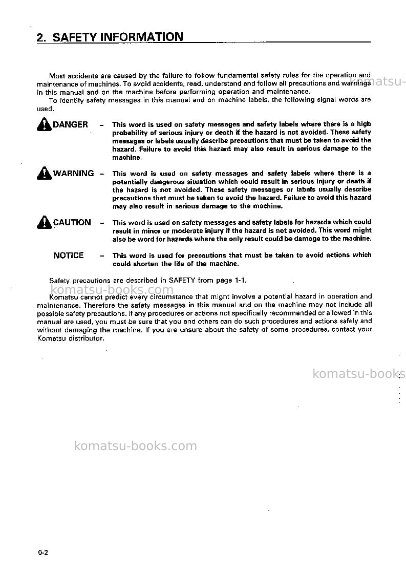 Komatsu wa380-3jpn-custom Operation manual cover Page 3 Komatsu wa380-3jpn-custom Operation manual cover Page 3