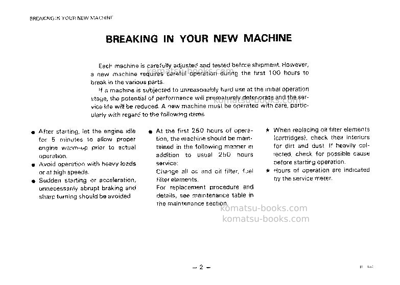 Komatsu d65s-8jpn Operation manual cover Page 3 Komatsu d65s-8jpn Operation manual cover Page 3
