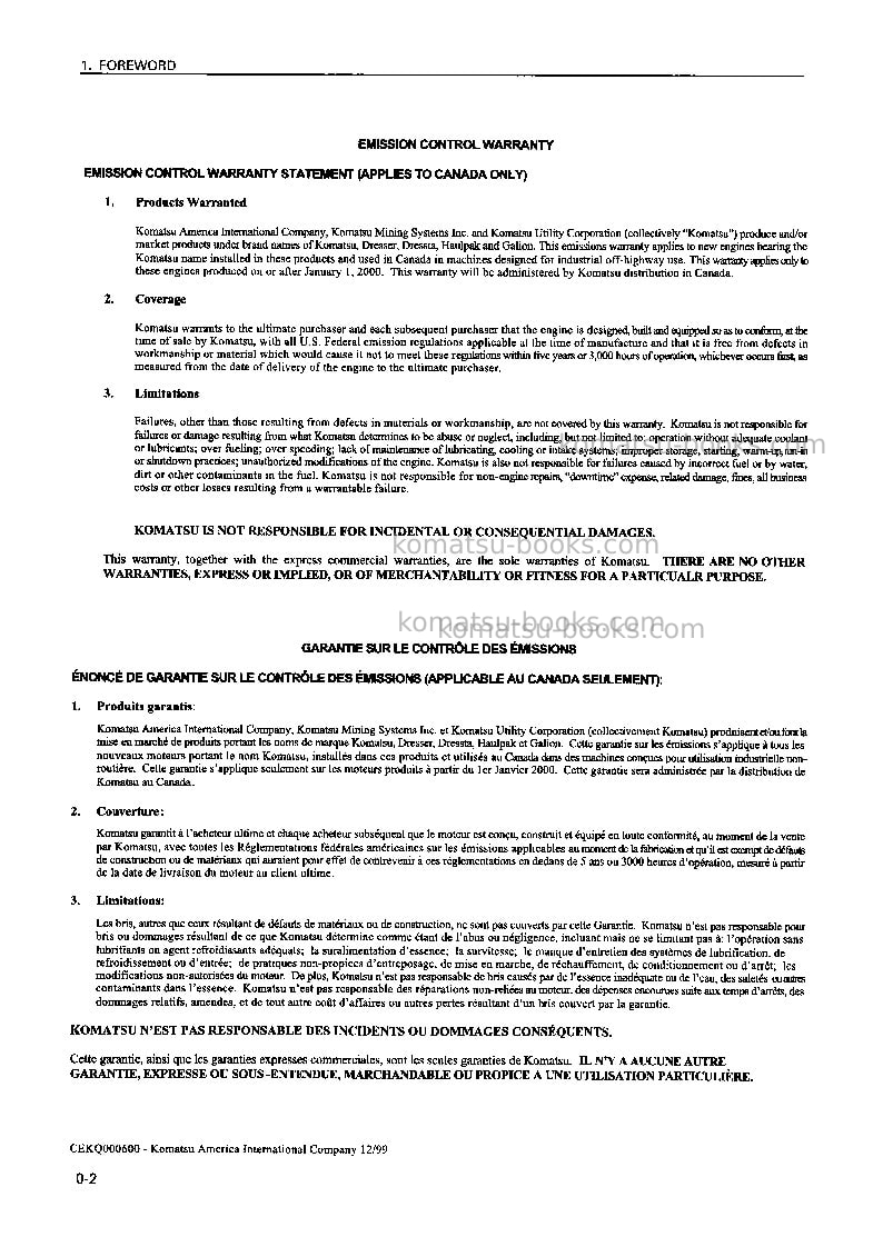 Komatsu pc12r-8jpn Operation manual cover Page 3 Komatsu pc12r-8jpn Operation manual cover Page 3