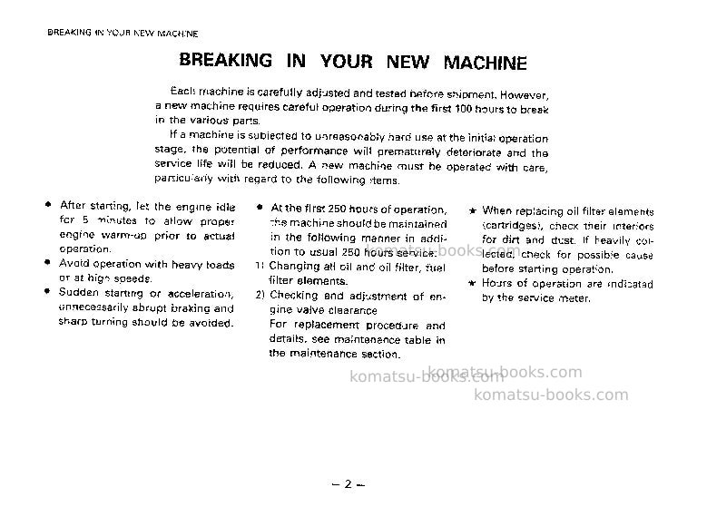 Komatsu d85a-21jpn-b Operation manual cover Page 3