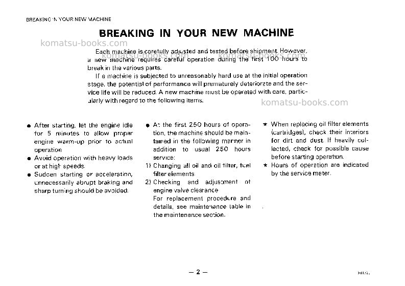 Komatsu d135a-1jpn Operation manual cover Page 3 Komatsu d135a-1jpn Operation manual cover Page 3