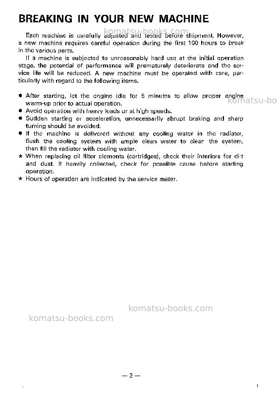 Komatsu d135a-2jpn Operation manual cover Page 3 Komatsu d135a-2jpn Operation manual cover Page 3