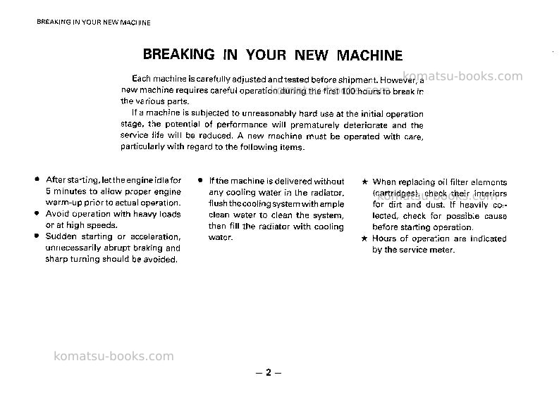 Komatsu d155a-2jpn Operation manual cover Page 3 Komatsu d155a-2jpn Operation manual cover Page 3