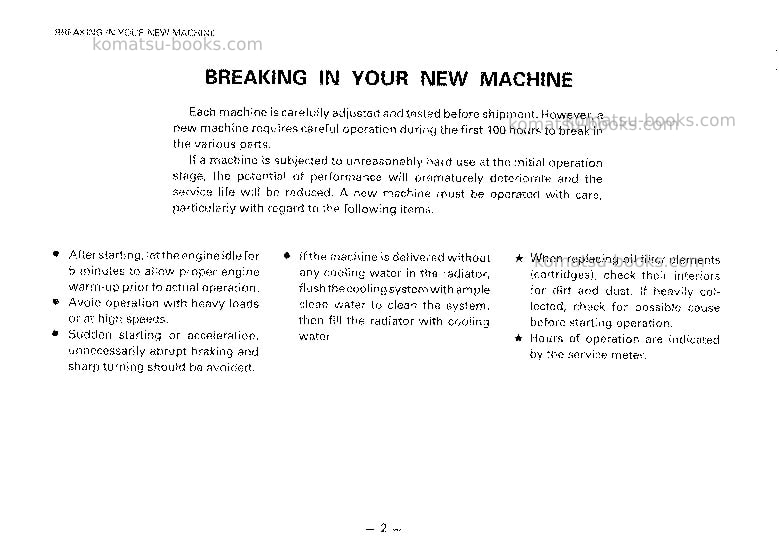Komatsu d155a-2jpn Operation manual cover Page 3 Komatsu d155a-2jpn Operation manual cover Page 3