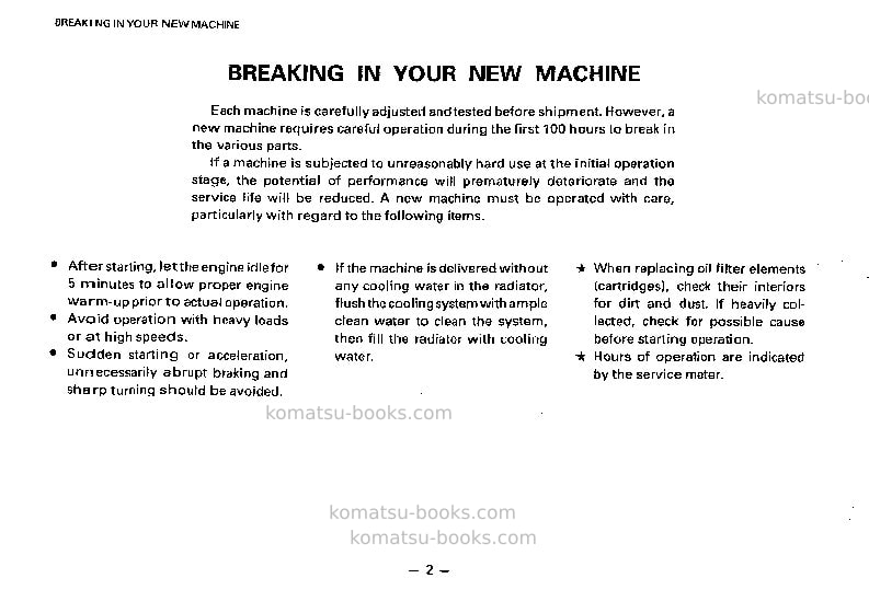 Komatsu d155a-2jpn Operation manual cover Page 3 Komatsu d155a-2jpn Operation manual cover Page 3