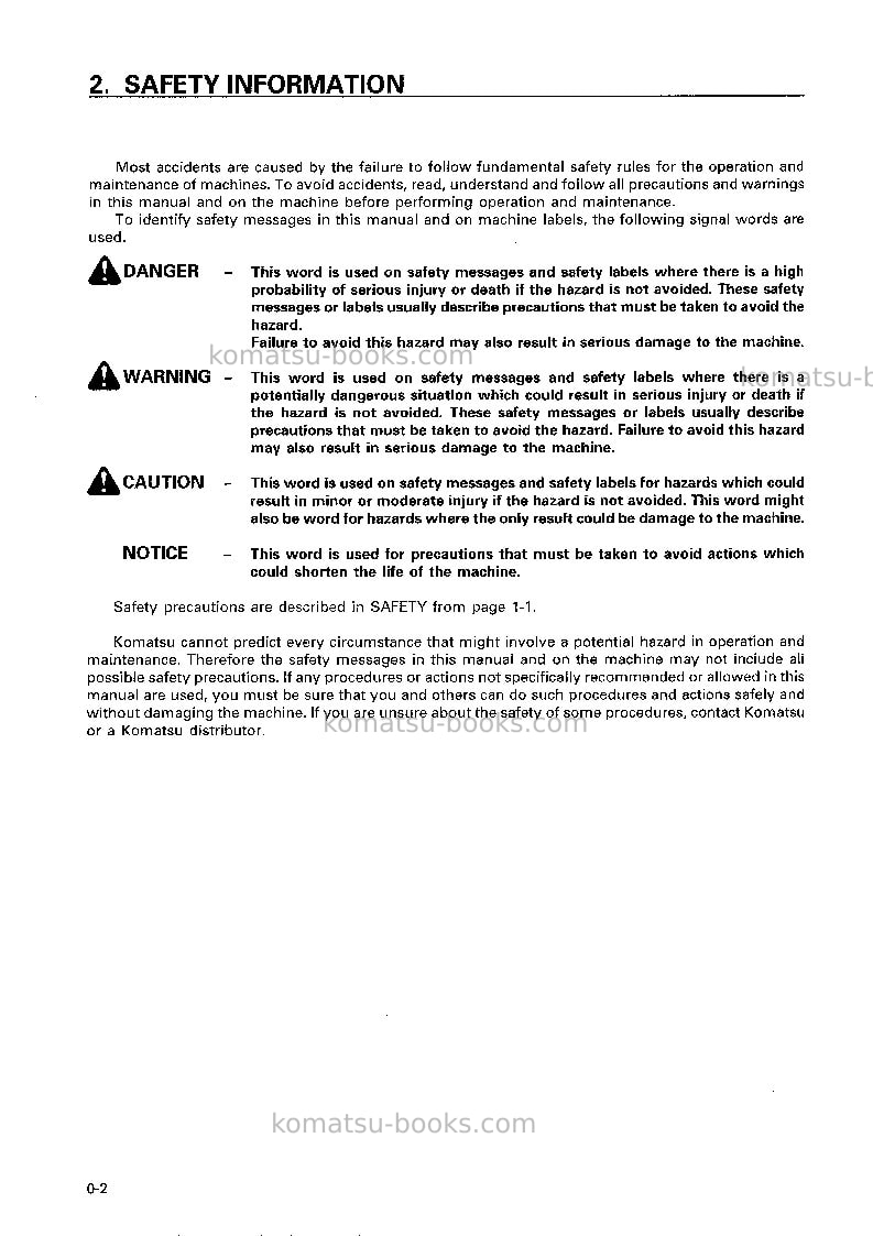 Komatsu gd355a-1jpn Operation manual cover Page 3 Komatsu gd355a-1jpn Operation manual cover Page 3