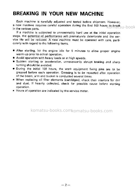 Komatsu pc90-1jpn Operation manual cover Page 3 Komatsu pc90-1jpn Operation manual cover Page 3