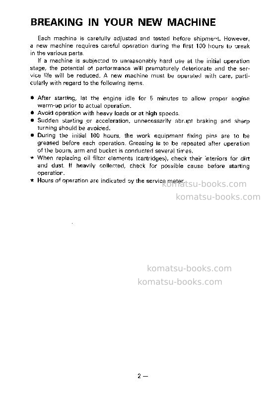 Komatsu pc60-6jpn Operation manual cover Page 3 Komatsu pc60-6jpn Operation manual cover Page 3