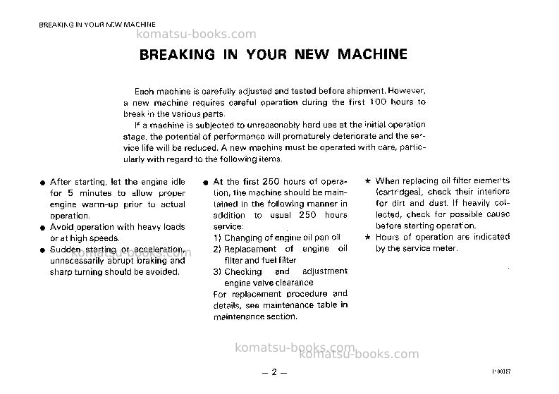 Komatsu pc120-3jpn Operation manual cover Page 3 Komatsu pc120-3jpn Operation manual cover Page 3