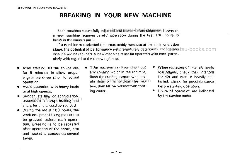 Komatsu pf55l-1jpn Operation manual cover Page 3