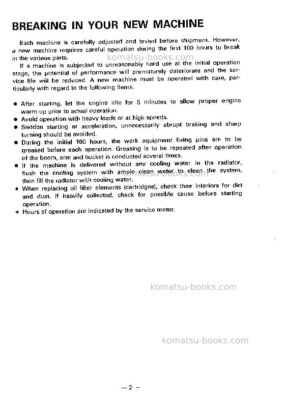 Komatsu pc300-5jpn-mighty Operation manual cover Page 3 Komatsu pc300-5jpn-mighty Operation manual cover Page 3
