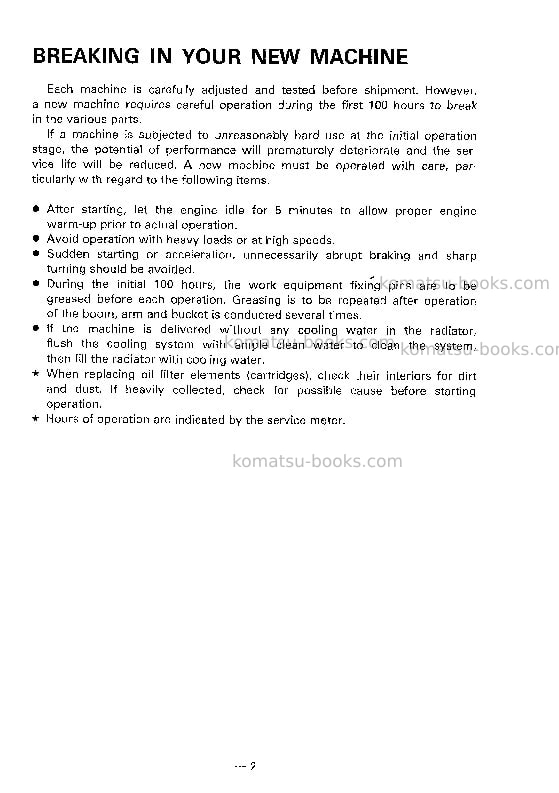 Komatsu pc400lc-5jpn-custom Operation manual cover Page 3