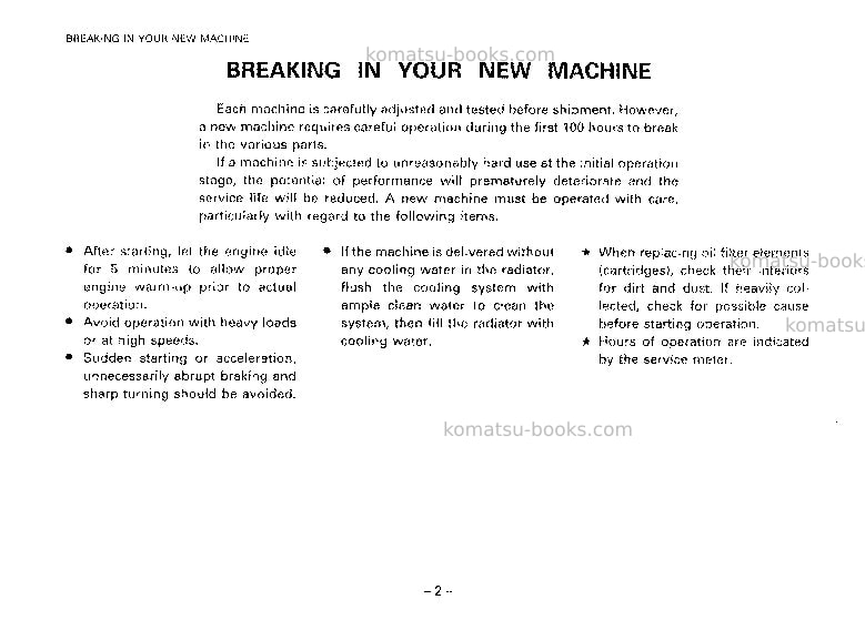Komatsu pw60-3jpn Operation manual cover Page 3 Komatsu pw60-3jpn Operation manual cover Page 3