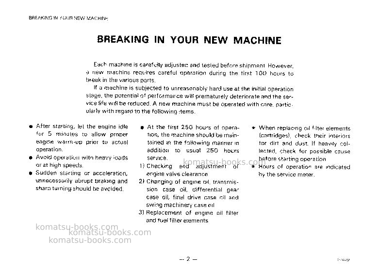Komatsu pw100-3jpn Operation manual cover Page 3 Komatsu pw100-3jpn Operation manual cover Page 3