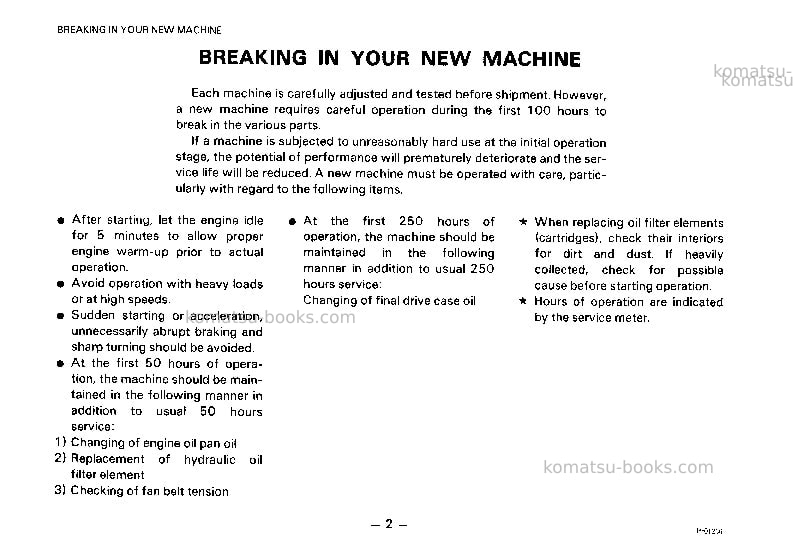 Komatsu pc05-5jpn Operation manual cover Page 3 Komatsu pc05-5jpn Operation manual cover Page 3