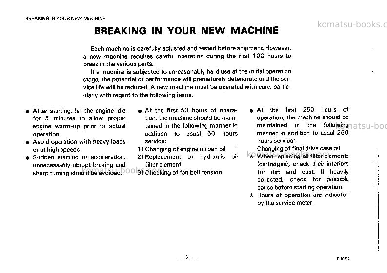 Komatsu pc05-5jpn Operation manual cover Page 3 Komatsu pc05-5jpn Operation manual cover Page 3