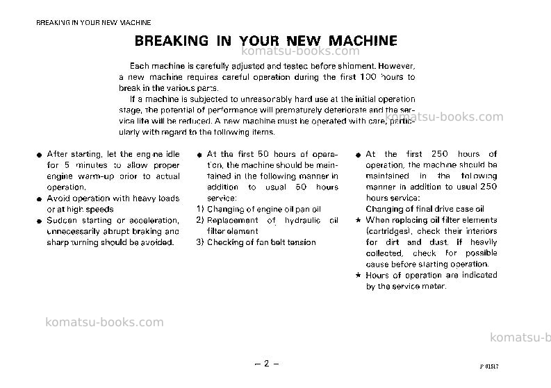 Komatsu pc05-6jpn Operation manual cover Page 3 Komatsu pc05-6jpn Operation manual cover Page 3