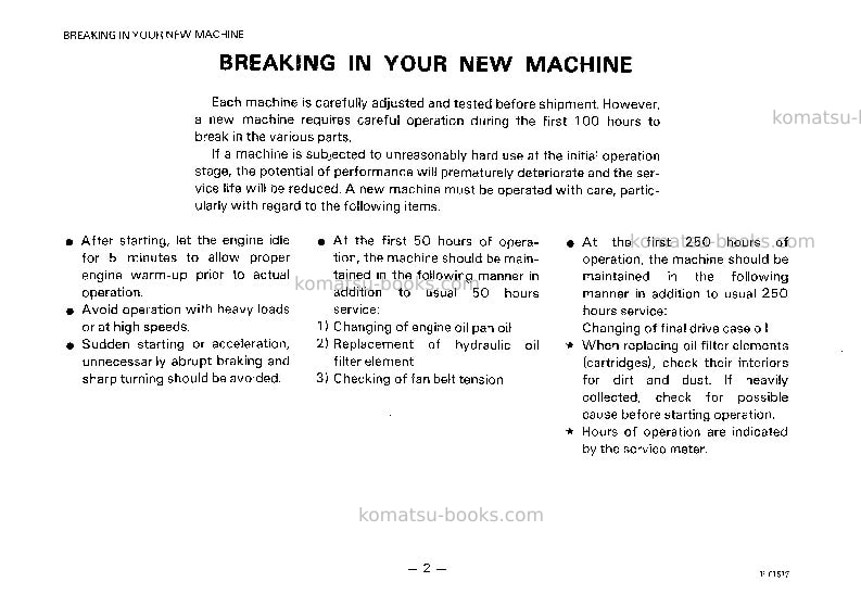 Komatsu pc05-6jpn Operation manual cover Page 3 Komatsu pc05-6jpn Operation manual cover Page 3