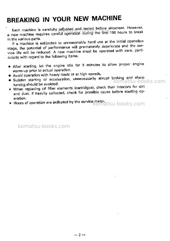 Komatsu pc20-7jpn Operation manual cover Page 3 Komatsu pc20-7jpn Operation manual cover Page 3
