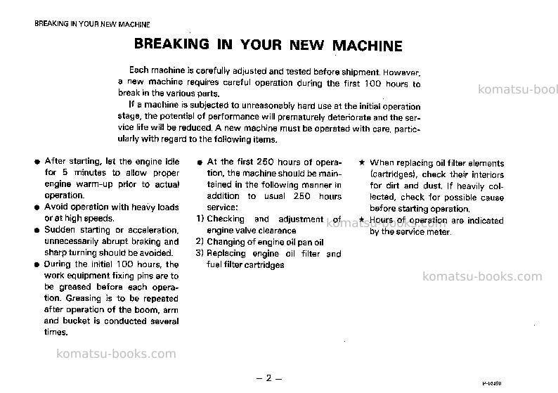 Komatsu pc80lc-3jpn Operation manual cover Page 3