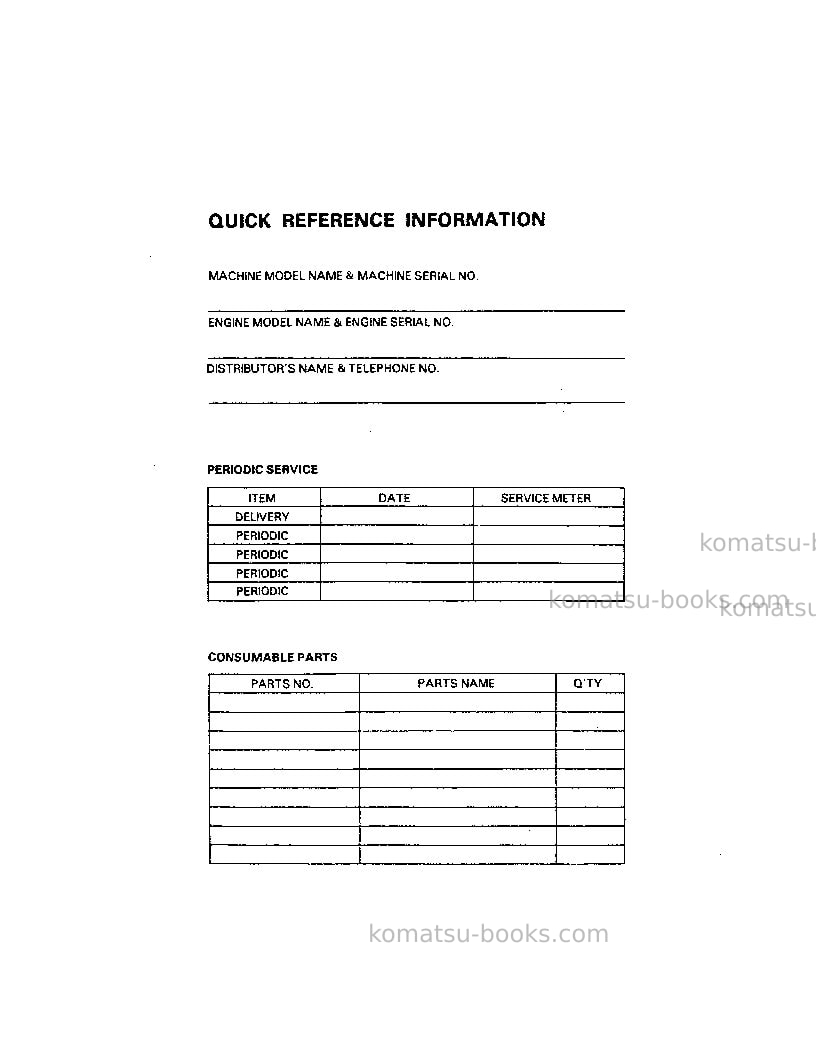 Komatsu pc150lc-5usa Operation manual cover Page 3 Komatsu pc150lc-5usa Operation manual cover Page 3