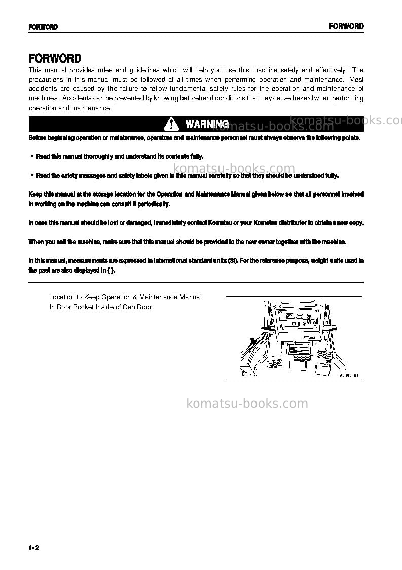 Komatsu d475a-3jpn-super dozer Operation manual cover Page 3 Komatsu d475a-3jpn-super dozer Operation manual cover Page 3