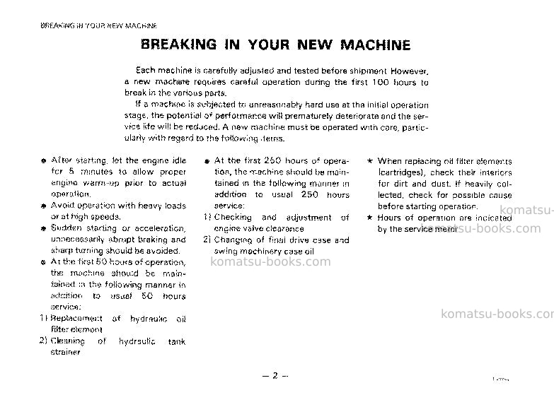 Komatsu pc40-6jpn Operation manual cover Page 3 Komatsu pc40-6jpn Operation manual cover Page 3