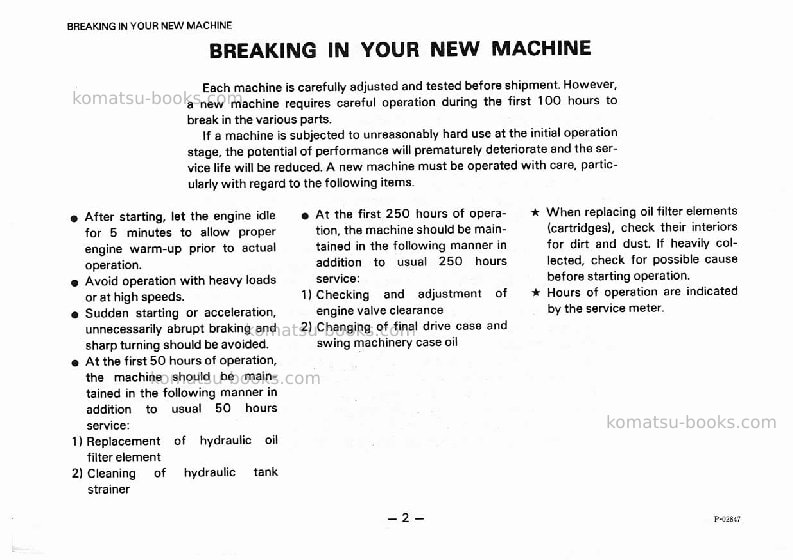 Komatsu pc40-6jpn Operation manual cover Page 3 Komatsu pc40-6jpn Operation manual cover Page 3