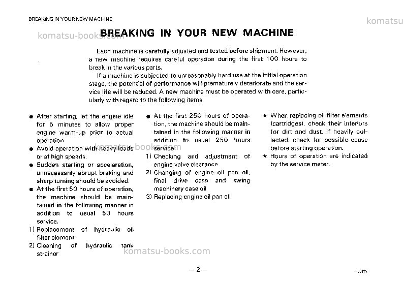 Komatsu pc30-6jpn Operation manual cover Page 3 Komatsu pc30-6jpn Operation manual cover Page 3