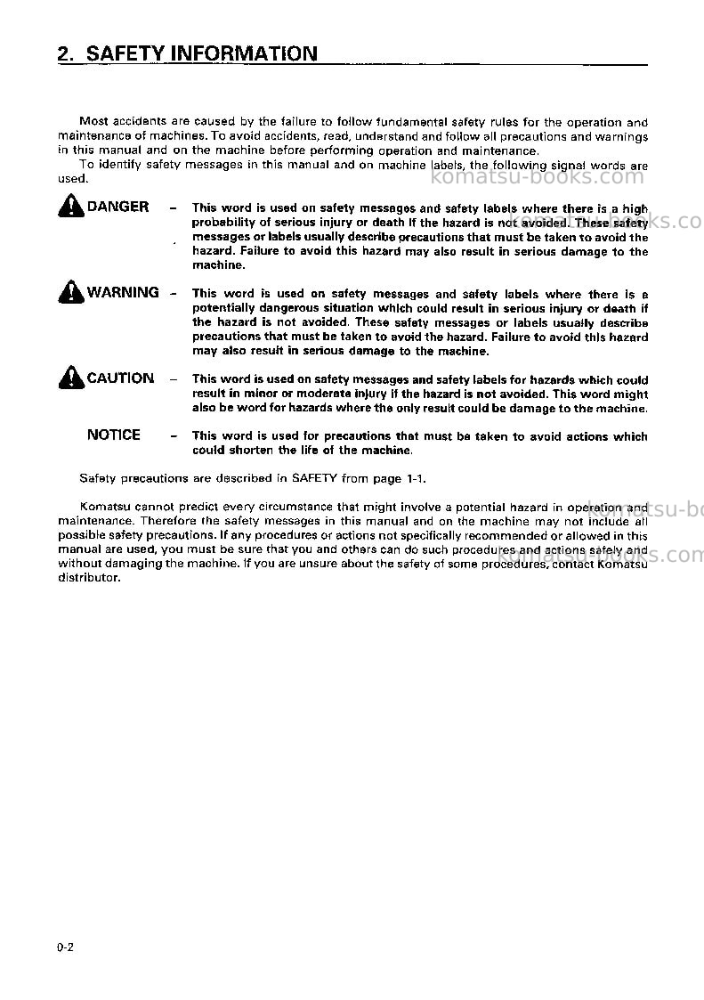 Komatsu pc120-6jpn-excel Operation manual cover Page 3 Komatsu pc120-6jpn-excel Operation manual cover Page 3