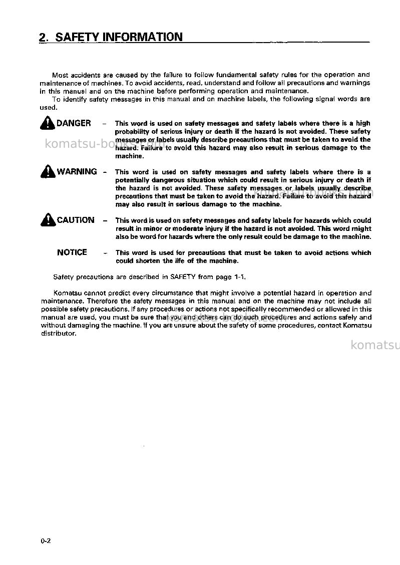 Komatsu pc220lc-6jpn-excel Operation manual cover Page 3 Komatsu pc220lc-6jpn-excel Operation manual cover Page 3