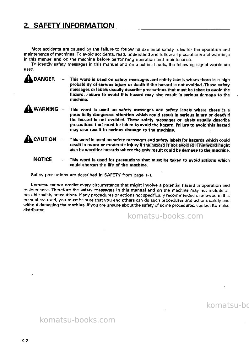 Komatsu pc400-6jpn-excel Operation manual cover Page 3 Komatsu pc400-6jpn-excel Operation manual cover Page 3