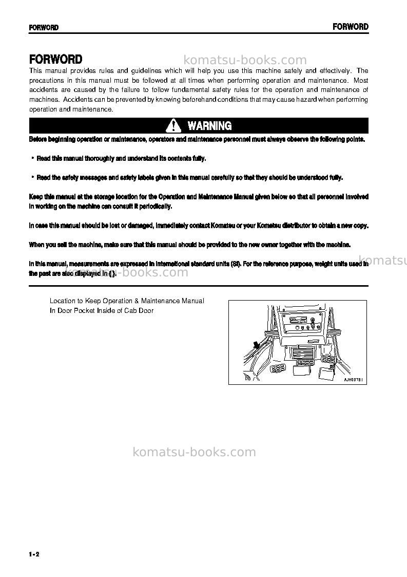 Komatsu d475a-3jpn-super dozer Operation manual cover Page 3 Komatsu d475a-3jpn-super dozer Operation manual cover Page 3
