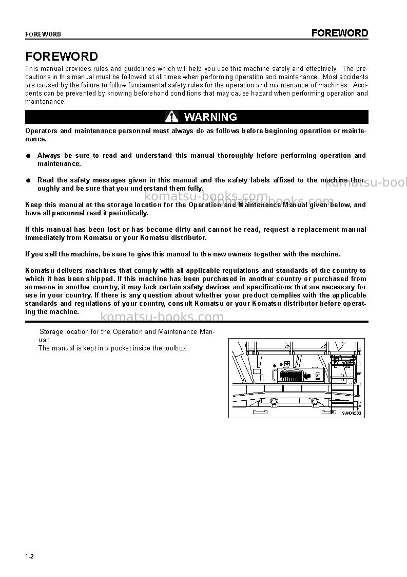 Komatsu br350jg-1jpn Operation manual cover Page 3 Komatsu br350jg-1jpn Operation manual cover Page 3