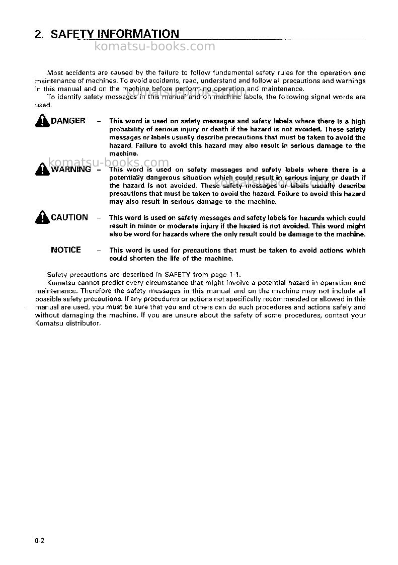 Komatsu d31q-20jpn Operation manual cover Page 3 Komatsu d31q-20jpn Operation manual cover Page 3