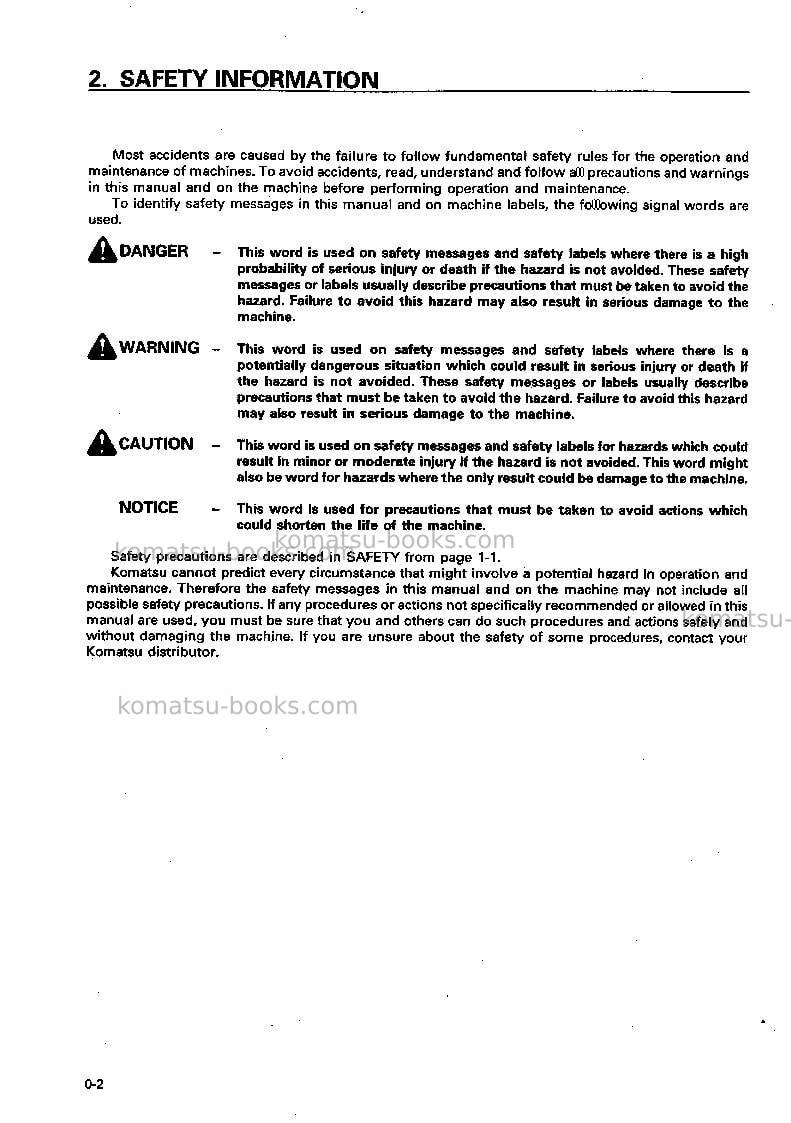 Komatsu d65px-12jpn Operation manual cover Page 3 Komatsu d65px-12jpn Operation manual cover Page 3