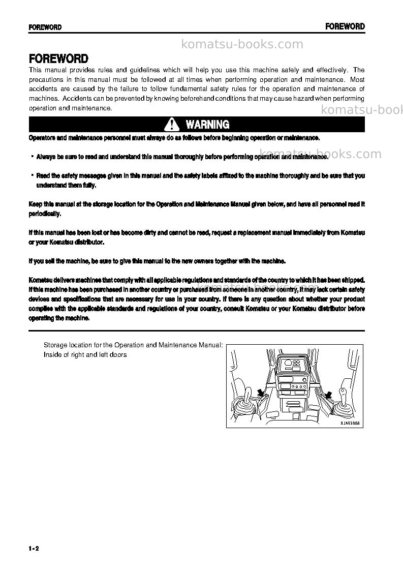 Komatsu d65ex-12jpn Operation manual cover Page 3 Komatsu d65ex-12jpn Operation manual cover Page 3