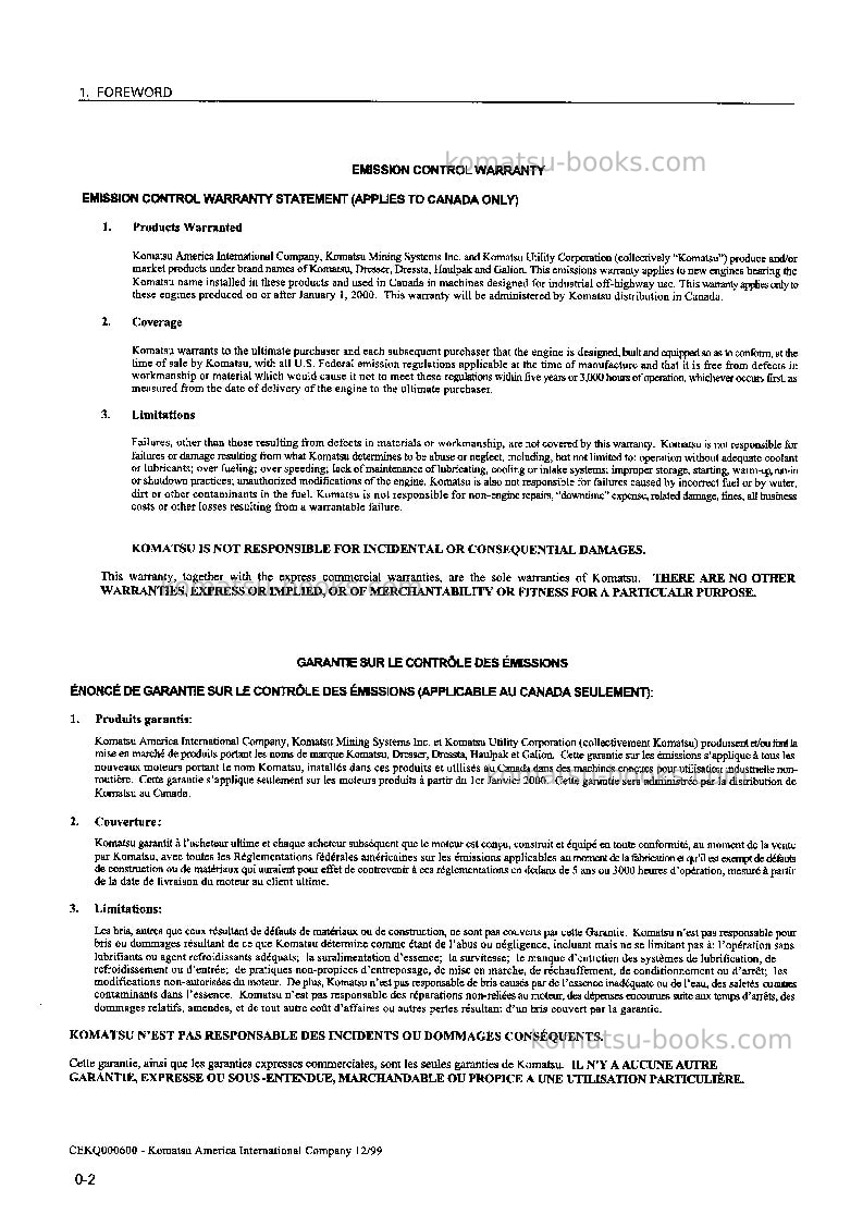 Komatsu hd325-6jpn Operation manual cover Page 3 Komatsu hd325-6jpn Operation manual cover Page 3