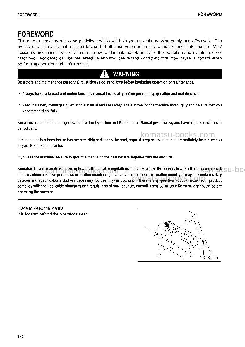 Komatsu hd325-6jpn-4wd Operation manual cover Page 3 Komatsu hd325-6jpn-4wd Operation manual cover Page 3