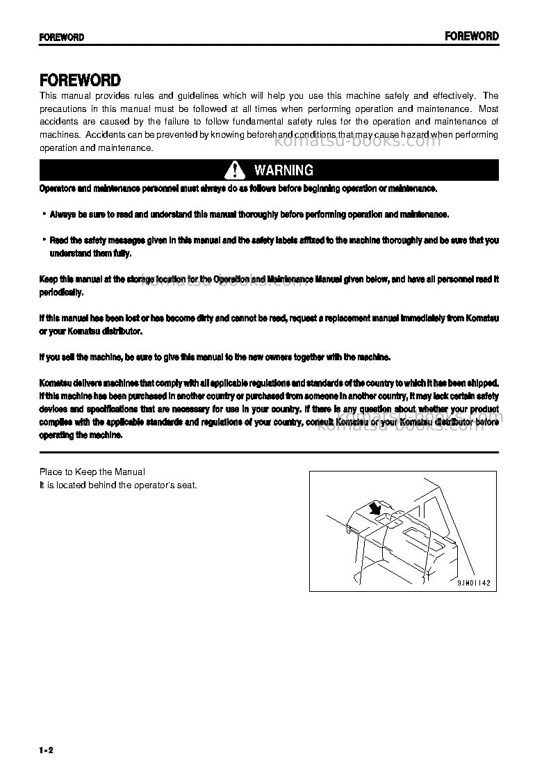 Komatsu hd785-5jpn Operation manual cover Page 3 Komatsu hd785-5jpn Operation manual cover Page 3