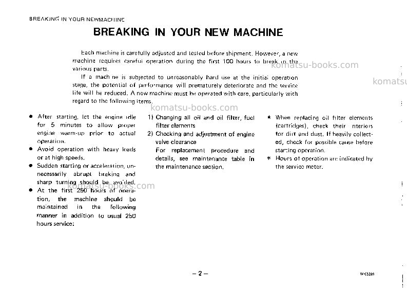 Komatsu ws23s-2jpn Operation manual cover Page 3 Komatsu ws23s-2jpn Operation manual cover Page 3