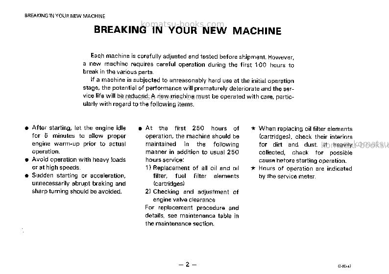 Komatsu gd725a-1jpn Operation manual cover Page 3 Komatsu gd725a-1jpn Operation manual cover Page 3