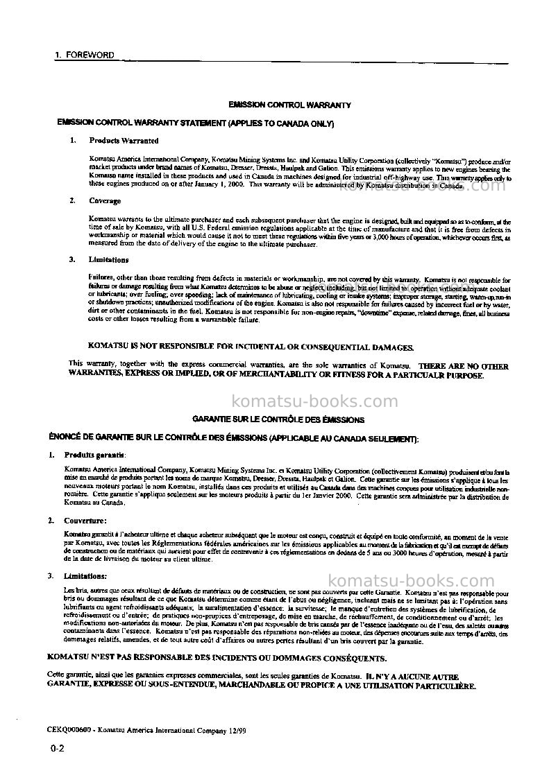 Komatsu pc228uslc-2jpn Operation manual cover Page 3 Komatsu pc228uslc-2jpn Operation manual cover Page 3