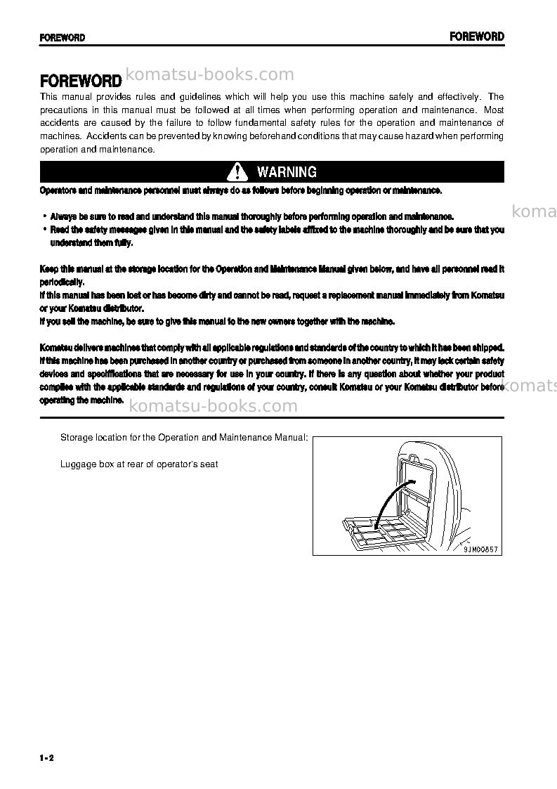 Komatsu pc20mrx-1jpn Operation manual cover Page 3 Komatsu pc20mrx-1jpn Operation manual cover Page 3