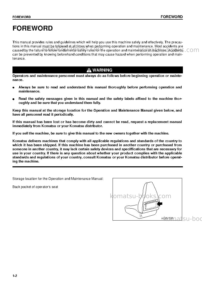 Komatsu cd60r-1jpn Operation manual cover Page 3 Komatsu cd60r-1jpn Operation manual cover Page 3