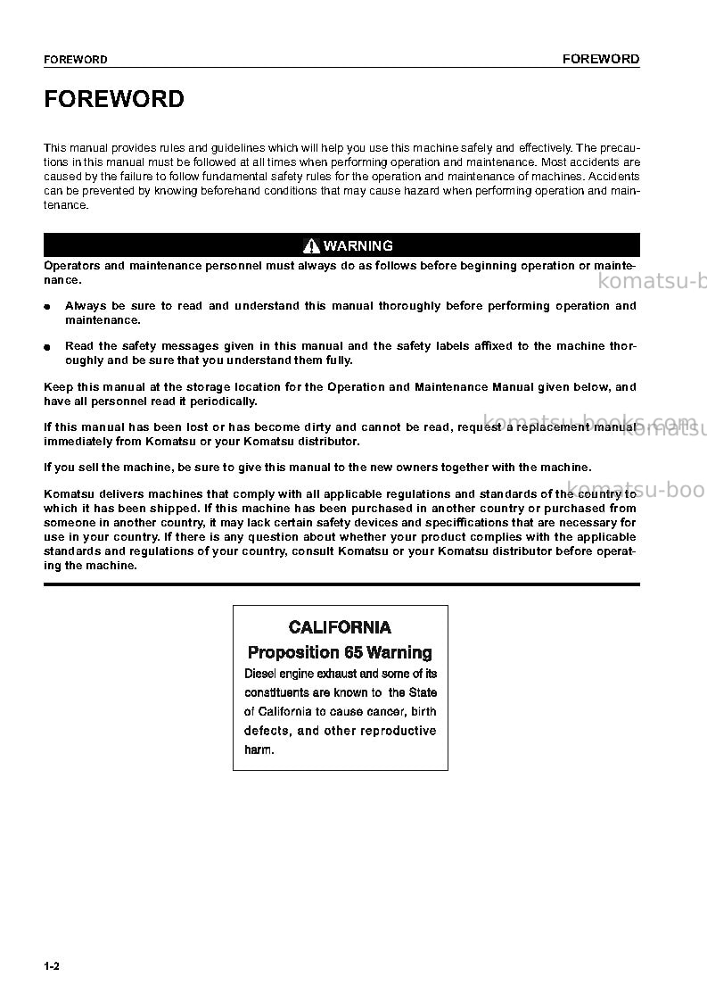 Komatsu d61px-12jpn Operation manual cover Page 3 Komatsu d61px-12jpn Operation manual cover Page 3