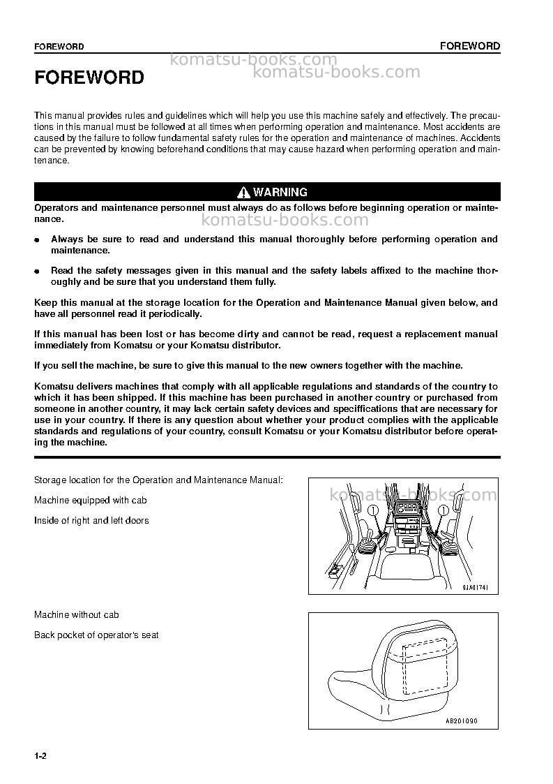 Komatsu d61px-12jpn Operation manual cover Page 3 Komatsu d61px-12jpn Operation manual cover Page 3