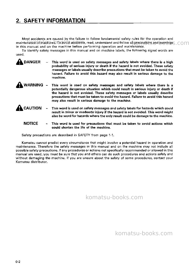 Komatsu wa320-3jpn-custom Operation manual cover Page 3 Komatsu wa320-3jpn-custom Operation manual cover Page 3